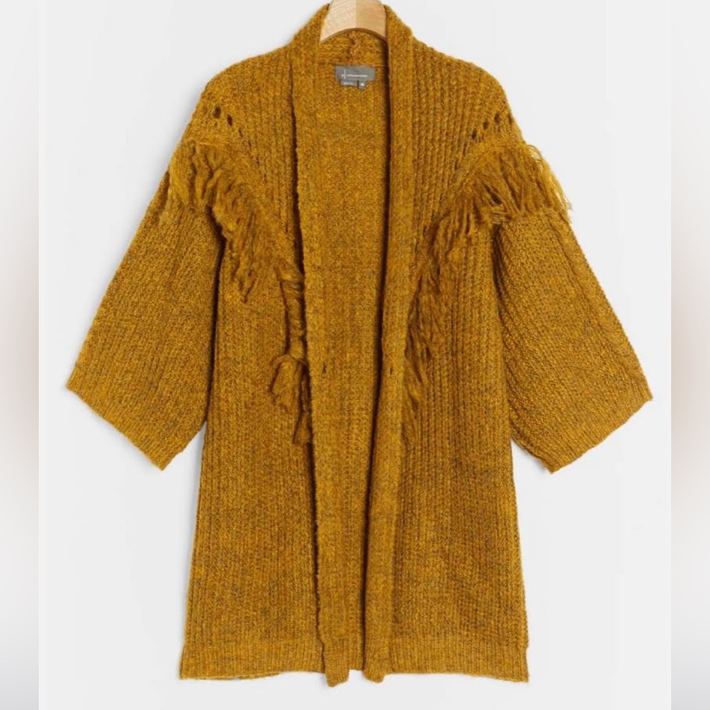 Anthropologie Stevie Knit Fringed Kimono